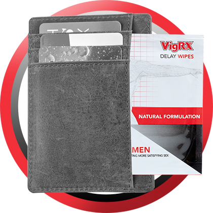 VigRx Delay Wipes wallet