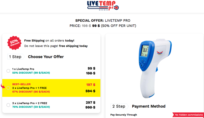 LiveTemp Pro price