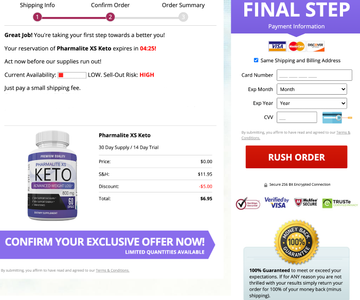 Order Pharmalite XS Keto Supplement Price